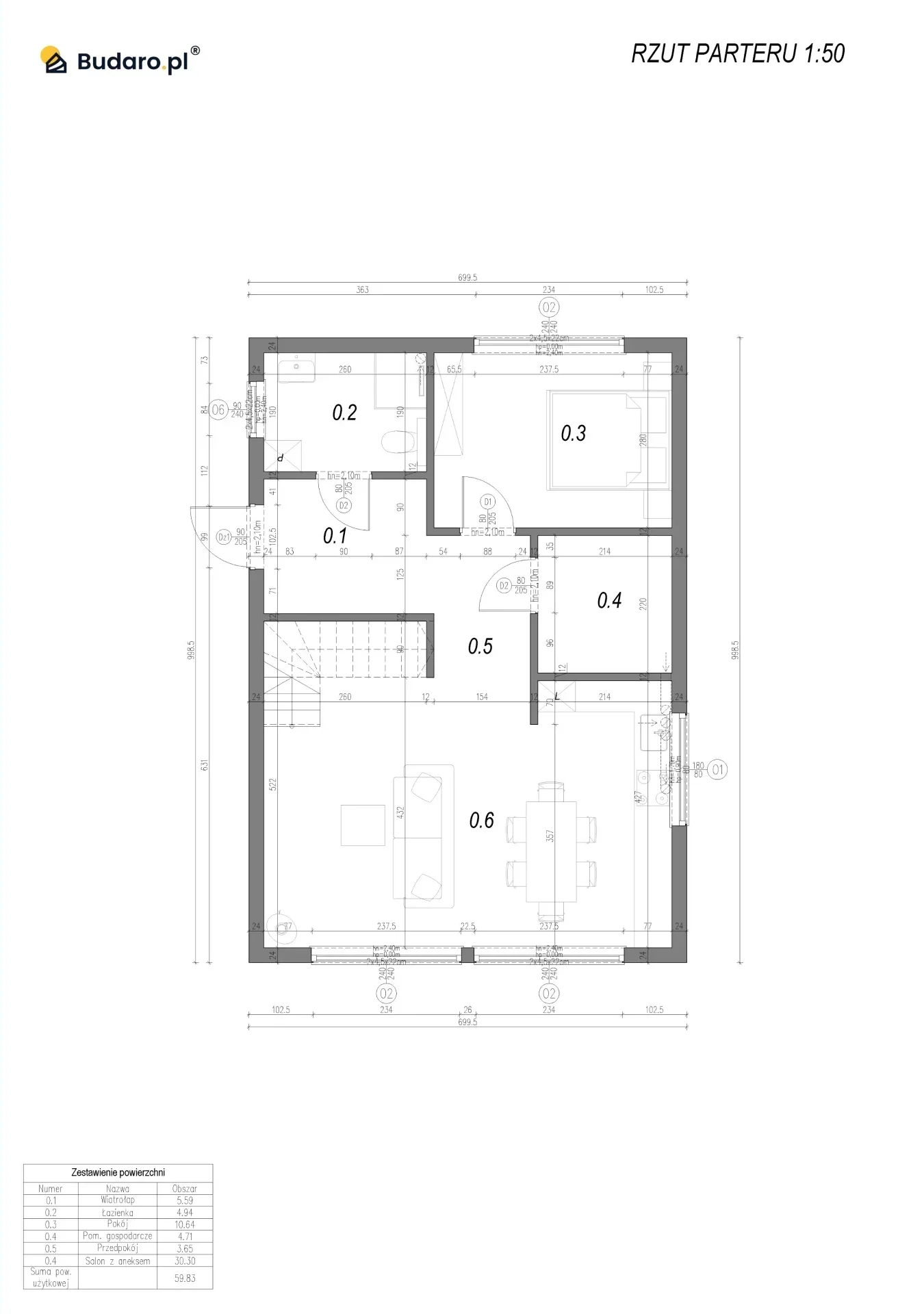 Dom na zgłoszenie 115 m² Modern Harmony | Budaro®