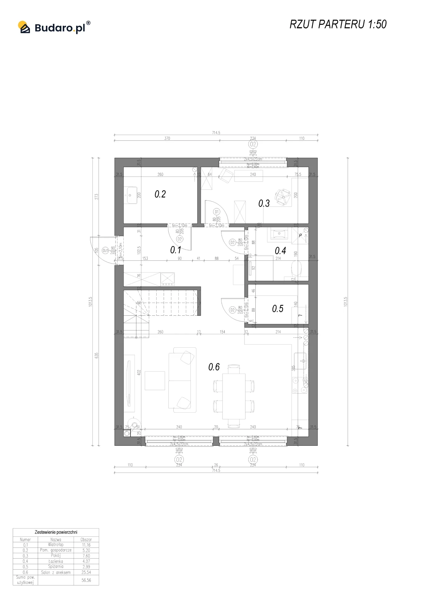 Dom na zgłoszenie 115 m² Modern Harmony | Budaro®